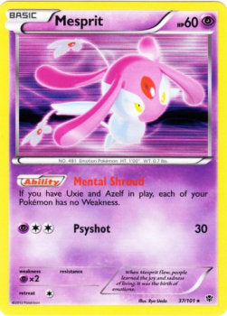 Mesprit PLB-37 Holo Rare Light Played Deutsch