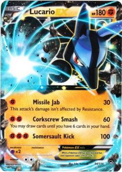 Lucario EX FFI-54 Ultra Rare Light Played Deutsch