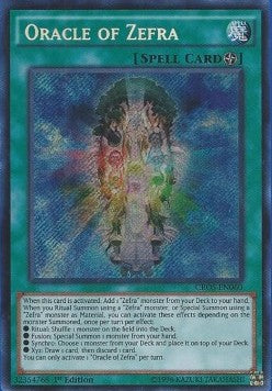 Orakel der Zefra CROS-DE060 Secret Rare Excellent Deutsch