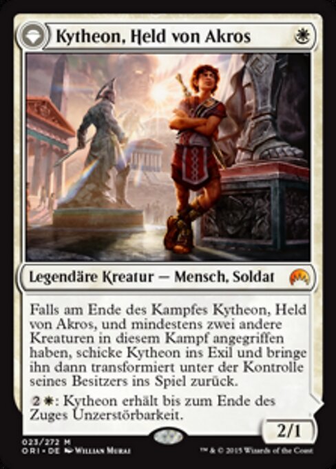 Kytheon, Held von Akros // Gideon der Kampfgestählte ORI-23 Mythic Light Played Deutsch