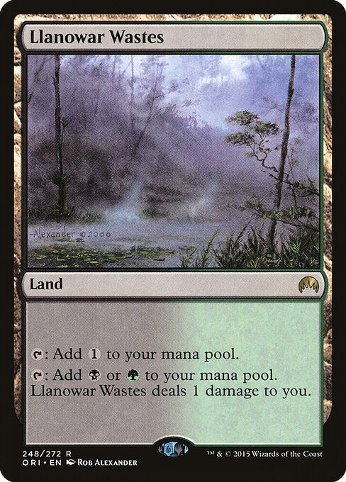 Llanowar Wastes ORI-248 Rare Good Englisch