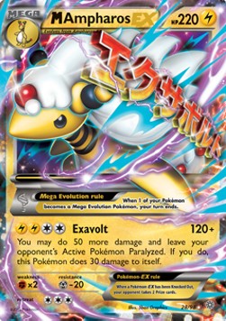 MAmpharos EX AOR-28 Ultra Rare Light Played Deutsch