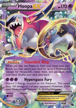 Hoopa EX AOR-36 Ultra Rare Light Played Deutsch