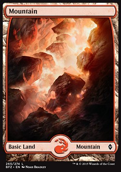 Mountain BFZ-265 Land Light Played Englisch Foil