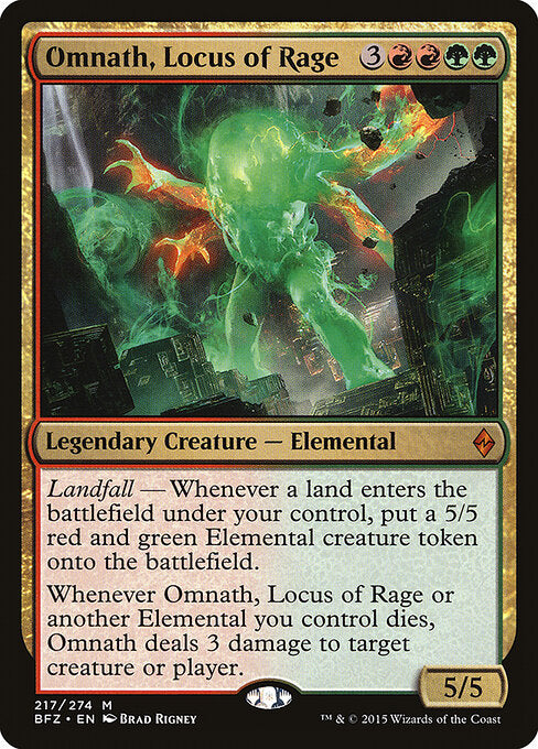 Omnath, Locus of Rage BFZ-217 Mythic Good Englisch