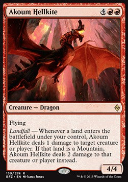 Akoum-Höllendrache BFZ-139 Rare Excellent Englisch
