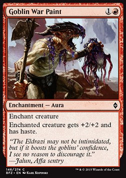 Goblin-Kriegsbemalung BFZ-146 Common Excellent Deutsch Foil