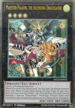 Majespaßvogel Paladin, der aufsteigende Drachobezwinger DOCS-DE052 Ultimate Rare Excellent Deutsch