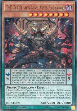 D/D/D Oblivion King Abyss Ragnarok DOCS-099 Rare Near Mint Englisch 1. Auflage