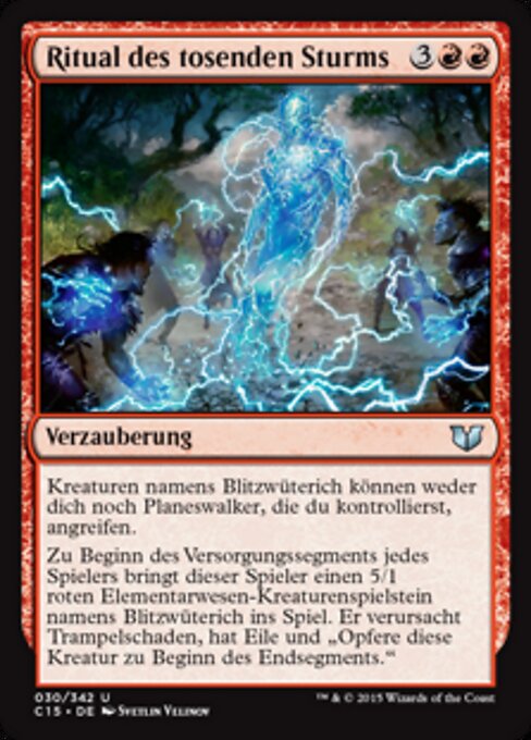 Ritual des tosenden Sturms C15-30 Uncommon Excellent Deutsch