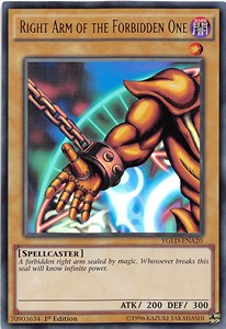 Right Arm of the Forbidden One YGLD-A20 Ultra Rare Good Englisch