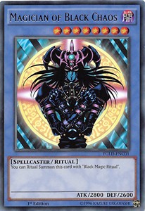 Magier des Schwarzen Chaos YGLD-C01 Ultra Rare Good Deutsch