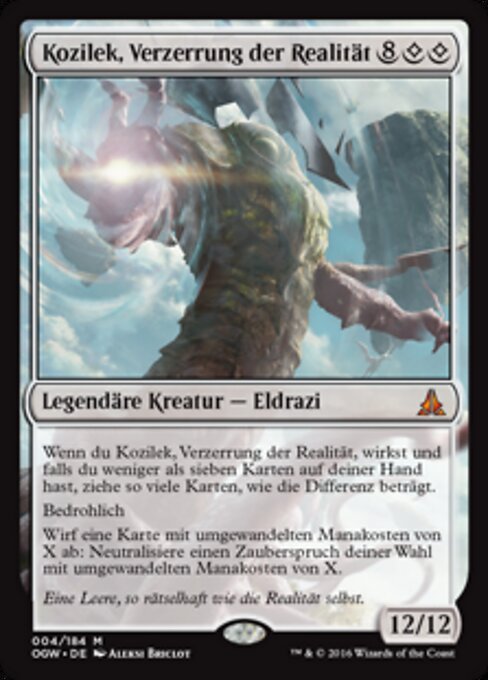 Kozilek, Verzerrung der Realität OGW-4 Mythic Played Deutsch Foil