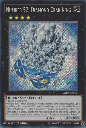 Nummer 52: Diamantkrabben-König WIRA-050 Secret Rare Good Deutsch 1. Auflage