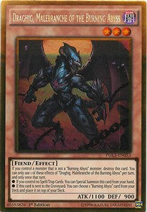 Draghig, Grimmetatze des Brennenden Abgrunds PGL3-053 Gold Rare Excellent Deutsch 1. Auflage
