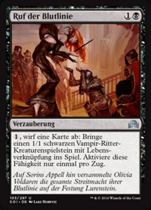 Ruf der Blutlinie SOI-103 Uncommon Excellent Deutsch Foil
