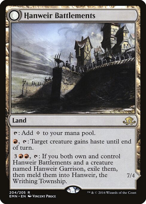 Hanweir Battlements / Hanweir, the Writhing Township EMN-204 Rare Excellent Englisch