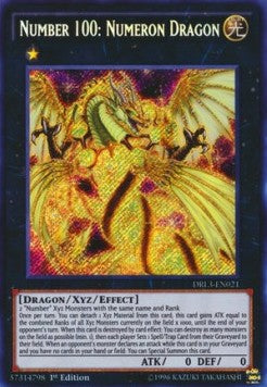 Nummer 100: Numerondrache DRL3-021 Secret Rare Played Deutsch 1. Auflage