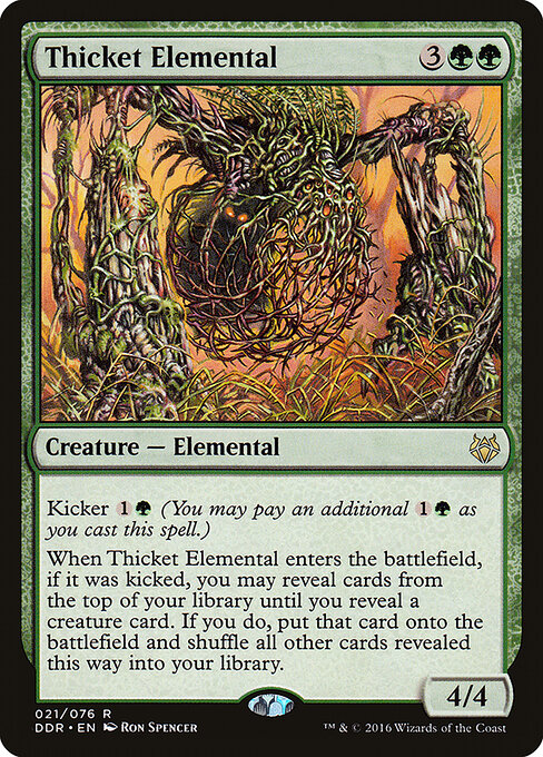 Thicket Elemental DDR-21 Rare Excellent Englisch