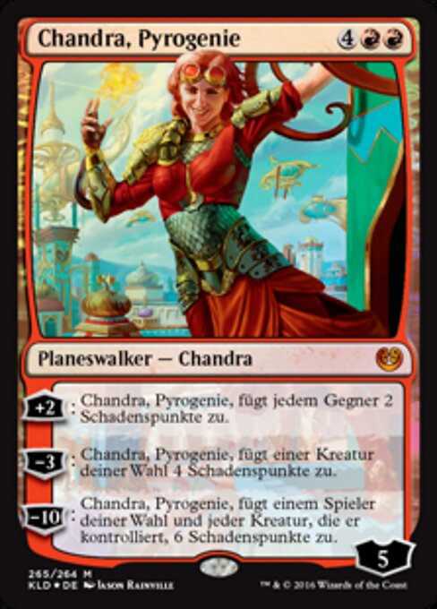 Chandra, Pyrogenie KLD-265 Mythic Poor Deutsch Foil