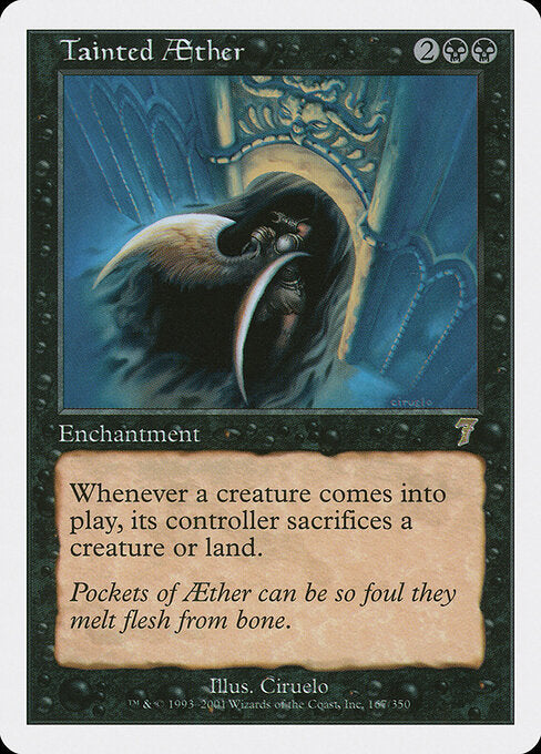 Tainted Aether 7ED-167 Rare Light Played Englisch