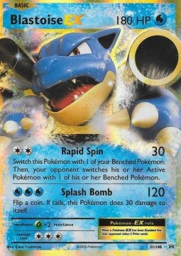 Blastoise EX EVO-21 Ultra Rare Good Englisch