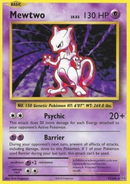 Mewtwo EVO-51 Rare Excellent Englisch