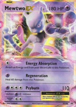 Mewtwo EX EVO-52 Ultra Rare Good Englisch