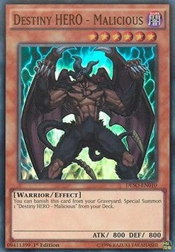 Destiny HERO - Malicious DESO-010 Super Rare Excellent Englisch 1. Auflage
