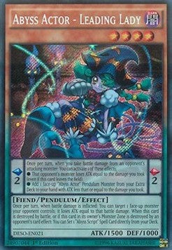 Abgrundschauspieler - Hauptdarstellerin DESO-021 Secret Rare Light Played Deutsch 1. Auflage