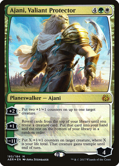 Ajani, Valiant Protector AER-185 Mythic Excellent Englisch Foil
