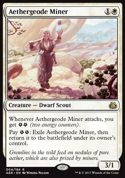 Aethergeode Miner AER-4 Rare Light Played Englisch Foil