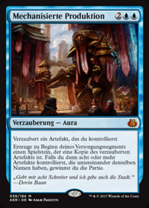Mechanisierte Produktion AER-38 Mythic Excellent Deutsch Foil