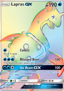 Lapras GX SUM-151 Secret Rare Light Played Deutsch