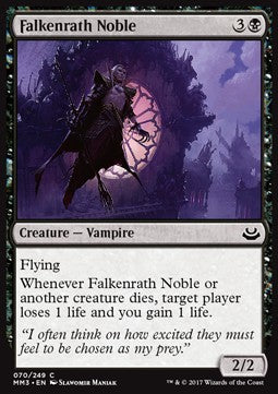 Adliger von Falkenrath MM3-70 Common Near Mint Englisch Foil