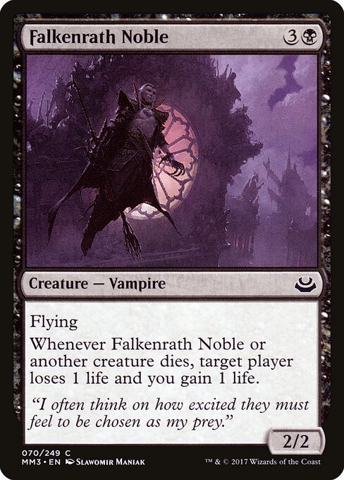 Adliger von Falkenrath MM3-70 Common Near Mint Englisch Foil