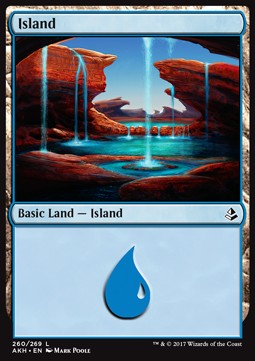 Insel (V.4) AKH-260 Land Near Mint Deutsch Foil