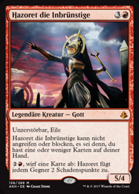 Hazoret die Inbrünstige AKH-136 Mythic Excellent Deutsch