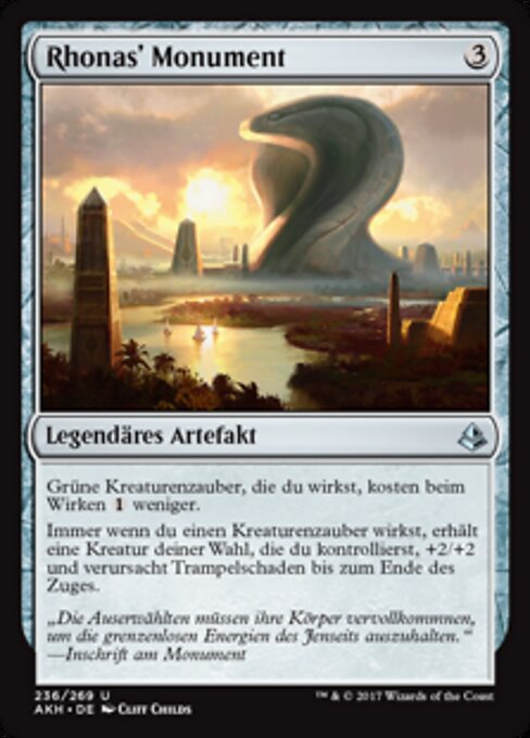 Rhonas' Monument AKH-236 Uncommon Excellent Deutsch