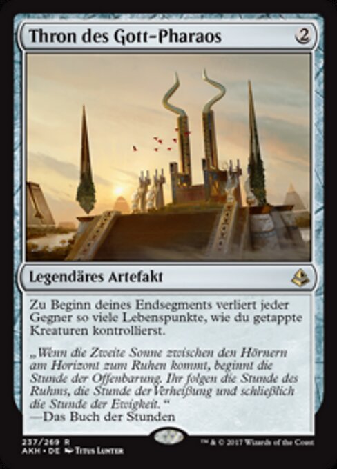 Thron des Gott-Pharaos AKH-237 Rare Good Deutsch