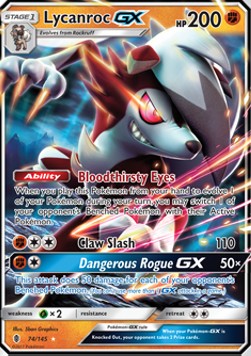 Lycanroc GX GRI-74 Ultra Rare Excellent Französisch