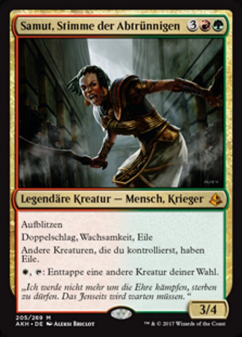 Samut, Stimme der Abtrünnigen AKH-205 Mythic Good Deutsch