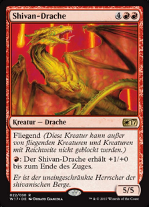 Shivan-Drache W17-22 Rare Excellent Deutsch