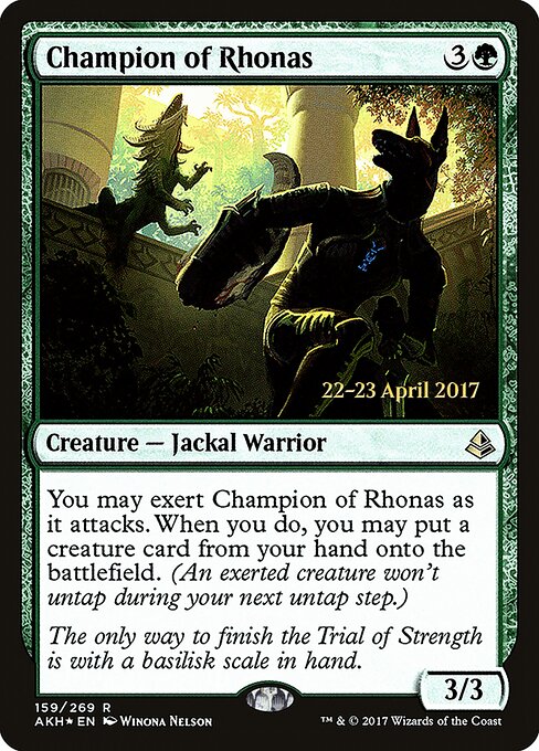 Champion des Rhonas PAKH-159 Rare Excellent Deutsch Foil