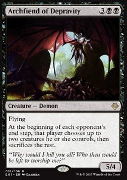 Archfiend of Depravity E01-31 Rare Near Mint Englisch