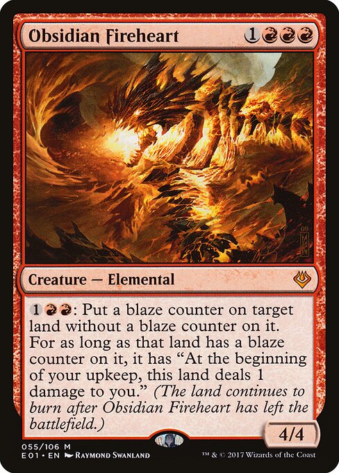Obsidian Fireheart E01-55 Mythic Near Mint Englisch
