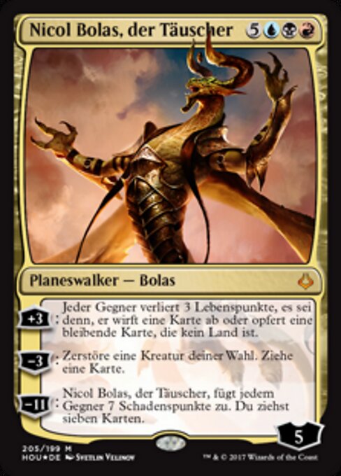 Nicol Bolas, der Täuscher HOU-205 Mythic Excellent Deutsch Foil