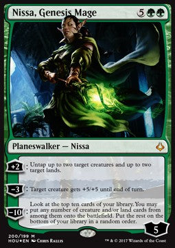 Nissa, Genesis Mage HOU-200 Mythic Played Englisch Foil
