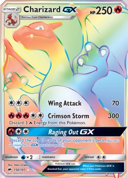 Glurak GX BUS-150 Secret Rare Light Played Deutsch