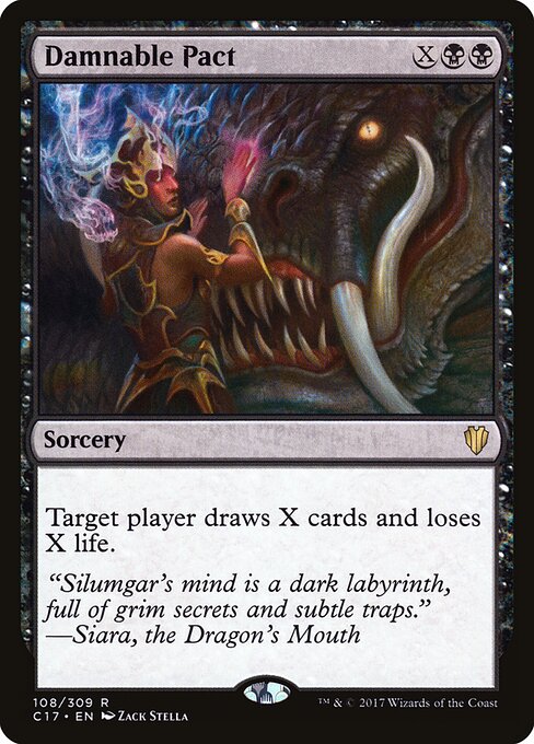 Damnable Pact C17-108 Rare Light Played Englisch